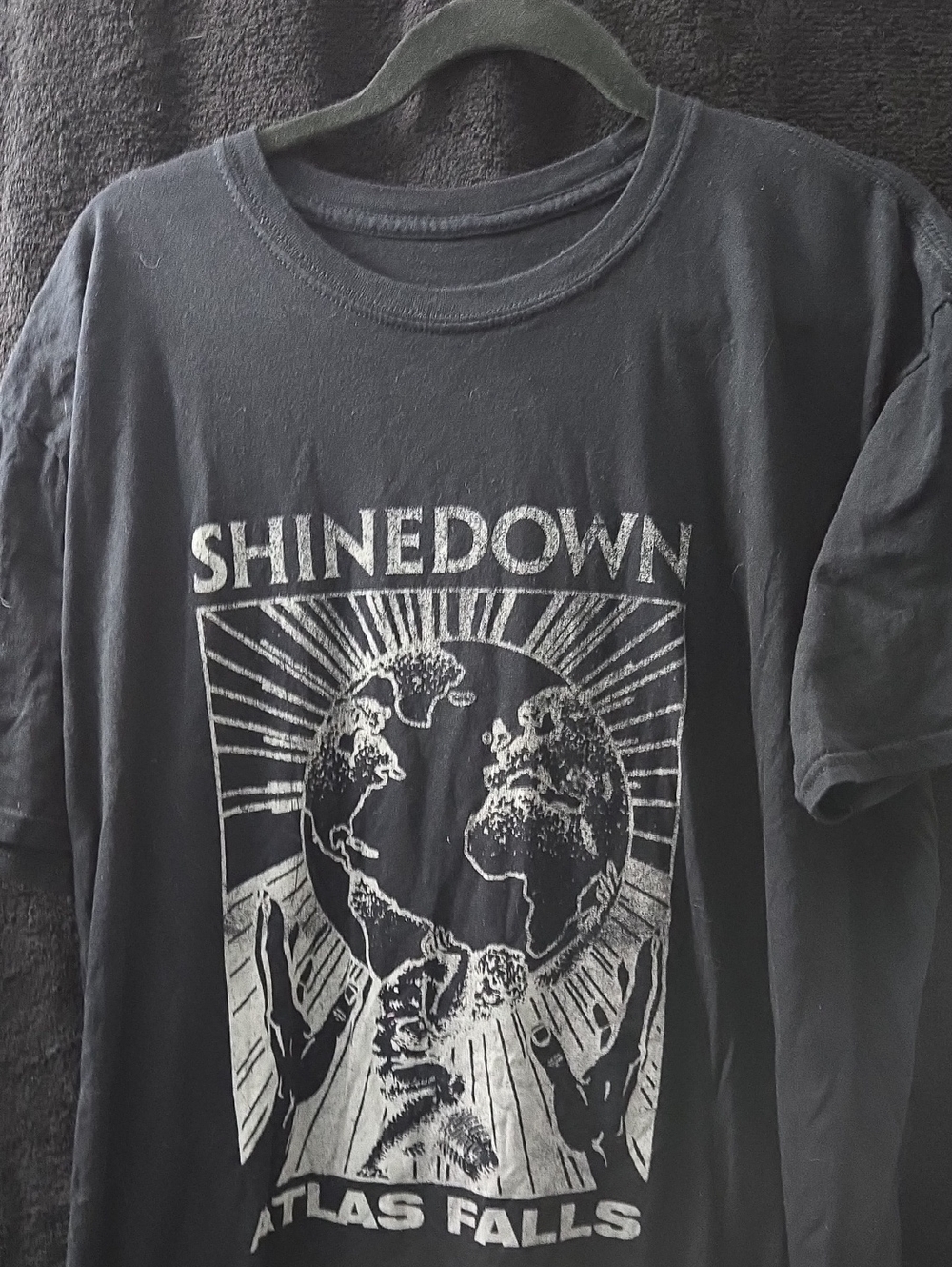 Shinedown Atlas Falls Black Graphic T-Shirt